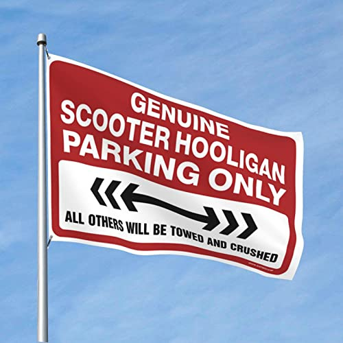 Outdoor Bar Decor Echte Scooter Hooligan Parkplatz Flagge Mädchen Zimmer Dekor Flaggen für Zimmer Teenager Mädchen (Größe: 152 x 244 cm)