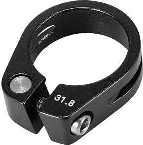 A ABSOPRO Bicycle Seat Clamp Seat Post Clip Black 31.8mm Aluminium Alloy