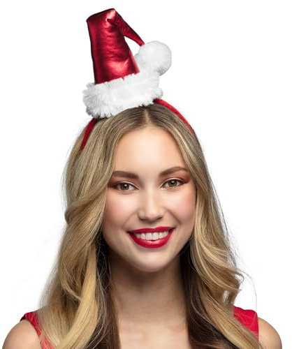 Boland 13302 - Serre-tête bonnet de Noël, Tiara Père Noël, accessoires pour déguisements, fête de carnaval, JGA