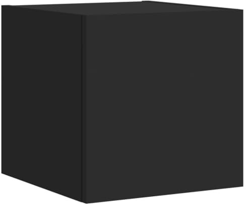 vidaXL - Modern Black TV Wall Cabinet with LED Lights - Floating Design for Efficient Space Usage - Engineered Wood Construction - Multifunctional Living Room or Bedroom Furniture