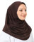Prien Chic Hijab Für Damen, Türkisch Kopftuch Muslim, Frauen Konfektionskleidung Schal Kleider, Muslim Weicher Jersey Kopftücher, Burka, Easy Hijab Set, Muslimisch Abaya (Braun)