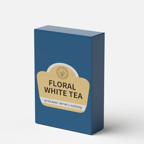 HANFANGLING Blütentee und Weißem Tee, Enthält weißen Tee, Rose, Kirschblüte, Jasmin, natürliche Blumen und Kräuter, erfrischt den Geist, lindert Angstzustände, fördert den Schlaf, Geschenktee.