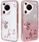BOKYAS Funda Crystal Glitter Compatible con Huawei Pura 70 Ultra, Transparente Silicona Brillante Antigolpes Carcasa para Niñas y Mujeres, Oro Rosa