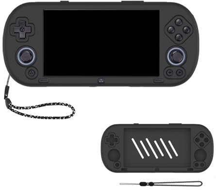 Custodia protettiva in silicone per Trimui Smart Pro, custodia protettiva morbida anti-goccia, anti-graffio, custodia con cordino per Trimui Smart Pro da 5 pollici, accessori per console di gioco