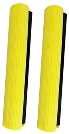 PRETYZOOM 2 Piezas Trapeador Recarga De Fregona Exprimible Cabezales De Repuesto para Fregona Exprimir La Fregona Accesorio De Repuesto para Fregona Sustitución De Fregona Yellow Esponja