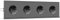 BSEED Schuko Mehrfachsteckdose Unterputz, Wandsteckdose 16Amp mit PC Rahmen, Vierfach Steckdose mit Krallen, 4 Fach Grau