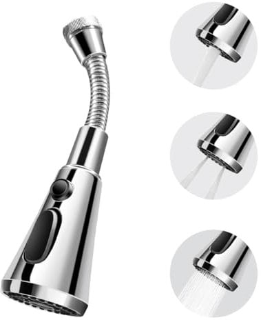 UptVin Faucet Extension, 360°Rotatable Faucet Attachment Kitchen Tap Spray Head with Universal Adapter Water Saving Filter Faucet with 3 Spray Modes