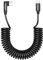 aceyoon Coiled USB C Cable Short, 240W Retractable USB C to USB C Cable 90 Degree PD Fast Charging Cable Compatible with iPhone 16 15 Series, Galaxy S24 S23 Ultra, extended from 0.3m to 0.8m