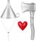 Spinosaurus 3 Pcs Tin Man Costume Accessories for Adult,Kids Plastic Axe Funnel Hat Heart Brooch Halloween Dress Up Costume Accessories Tin Man Outfits