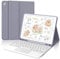 IVEOPPE Teclado para iPad 6/5 generacion 9.7/Air 2/Air 1/Pro 9.7 con Touchpad, Funda Teclado Trackpad Español Ñ QWERTY Bluetooth Desmontable para iPad 2018, Púrpura Lavanda