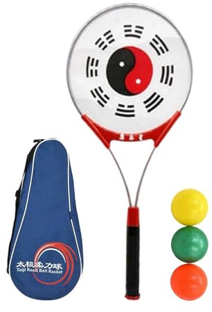 LOVIVER Tai Schläger mit Ball Handball für ältere Menschen Übung Fitness Rouli Übungen Soft Ball Taiji Kraft Schläger für Anfänger