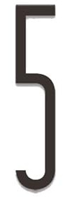 100mm Self Adhesive Number Plaque, Door Plate Numbers House Number Hotel Letter Address Digits Sticker Sign(Number 5)