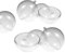 Sandras-Bastelladen Acryl-Kugel Ø5cm - 5er Set transparent teilbar mit Aufhängeöse