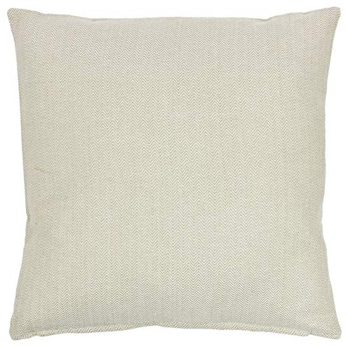 Alphadeco Zigzag Soft Sofakissen inkl. Füllung - Bezug: 100% Baumwolle - Mordernes Ethno Design - viele Größen (Beige/Leinen, 50 x 50 cm)