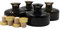 Frandy House Black Glass Diffuser Bottles Diffuser Jars with Gold Cork Caps Set of 4 – 2.75 inches High, 150ml 5.1 ounce. Fragrance Accessories Use for Diy Replacement Reed Diffuser Sets.