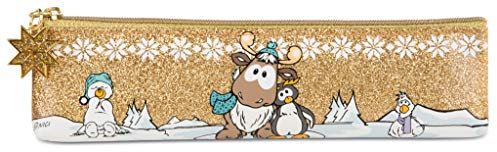 Flaches Stiftemäppchen Pinguin Frizzy und Rentier Reny Heart