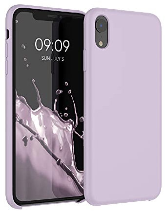 kwmobile Hülle kompatibel mit Apple iPhone XR Hülle - Silikon Handy Case - Handyhülle weiche Oberfläche - kabelloses Laden - Mauve
