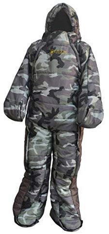 sharprepublic Adult Wearable Sleeping Bag with Arm Legs for Family Camping Travel Hospital - Multicolor, XL