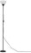 MiniSun | Modern Gloss Black Uplighter Floor Lamp with a White Shade | Floor Lamps & Torchieres, Home Décor & Improvement Essential | Includes 6W LED Bulb [3000K Warm White]