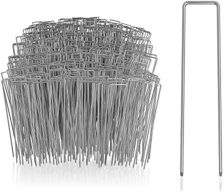 com-four® 1000x Erdanker 150x25x2,7mm aus beschichtetem Stahl - robuste Erdnägel zur Befestigung von Unkrautvlies und Folien - Bodenanker für Garten und Camping - eckig (1000 Stück - 150x25x2.7mm)