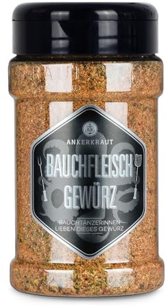 Ankerkraut Bauchfleisch, Gewürzzubereitung für Fleisch, BBQ-Grill, 210 g im Streuer