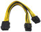 ZkeeShop CPU 8 Pin Female to Dual 8 Pin (4+4) Male Power Supply Converter Adapter Extension Cable for Motherboard 8inch(20cm) (1PCS)