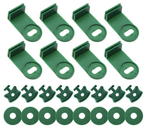 Be In Your Mind 50 Sets Gewächshaus-Eck-Klammern für Luftpolsterfolie, Sonnenschutz, Netzisolierung, Beschattungsfixierung mit Unterlegscheiben