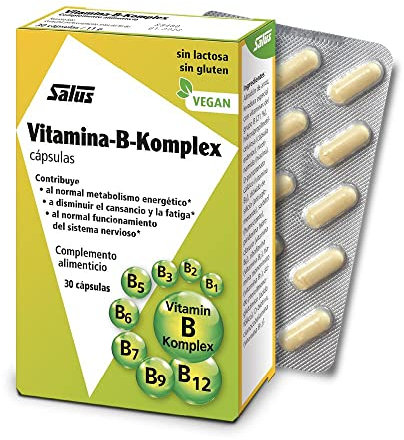 Salus - Vitamina-B-Komplex Complemento Alimenticio - 30 Cápsulas - Mejora tu Salud y Contribuye al Bienestar General - Elaborado con una Levadura de Vitaminas del Grupo B