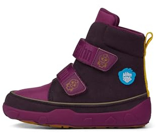 Affenzahn Minimal Midboot Comfy Jump Vegan, 28/28 Kinder, Vogel Beere