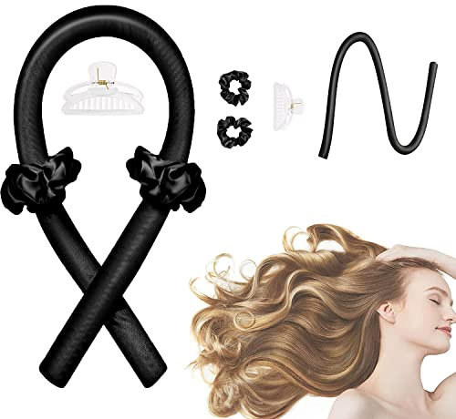 CORATED Bigoudis Cheveux, Boucle Sans Chaleur Boudin Cheveux Rouleau Bigoudis Cheveux Chaleur Cheveux Bouclés Femme Headband Hair Curler - Bigoudi Boucle Cheveux de Sommeil Doux, Coiffure Bricolage