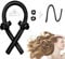 CORATED Silk Heatless Curling Headband for Long Hair - No-Heat Overnight Curler Set with Clips & Scrunchie, Soft DIY Lazy Hair Styling Tools (Black)