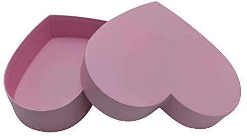 WENPACK Valentinstag leere befüllbare Karton herzförmige Geschenkbox Verpackung Blumen Süßigkeiten (Rosa)