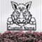 Riaeelvs Personalisiertes Metallschild mit Feral-Schweine-Kopf, personalisierbar, personalisierbar mit Wildschwein-Jagd, Monogramm-Schilder für draußen