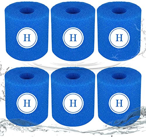 KGIHPC Éponge filtrante type A, filtre en mousse, filtre de piscine, éponge préfiltre en mousse, éponge lavable et réutilisable. (H 6 pièces)