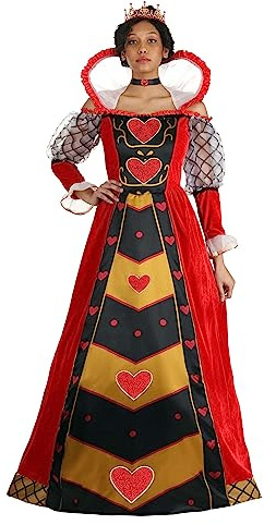 Women's Premium Queen of Hearts Fancy Dress Costume X-Large Red