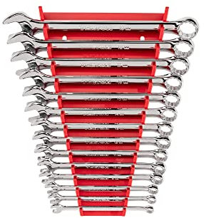 TEKTON Combination Wrench Set with Rack, 14-Piece (6-19 mm) | WCB91203