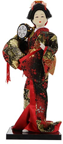 BESTonZON Japanische Geisha Figuren Traditionelle Geisha Puppe Deko Kimono Statue Asiatische Geisha Sammlerstück Tischdeko für Wohnzimmer Schlafzimmer Zuhause Büro Sushi Bar Deko