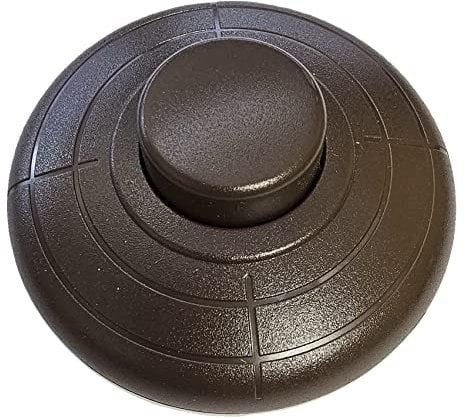 Interrupteur à pied avec contacts à vis, marron, 2 A 250 V, pour câble à 3 fils