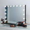 Dayu Hollywood Schminkspiegel mit 15 Beleuchtung LED Licht, 3 Farben dimmbarer Make-up Spiegel mit USB für Wandmontage Smart-Touch-Steuerung, 58 x 46 cm, Schwarz