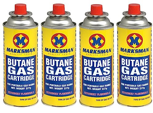 Single Burner Portable Gas Stove Picnic Camping Heater Cooker BBQ Grill Outdoor Indoor (4 x Gas Bottles)