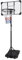 FUNJEPE Panier de basket-ball portable sur pied réglable en hauteur de 2,1 m avec panneau arrière transparent pour intérieur/extérieur, 165-213 cm