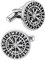 FaithHeart Edelstahl Manschettenknöpfe für Herren, Silber Vegvisir Manschetten Knöpfer, Viking Stil Cufflinks, Bestes Geschenk für Bräutigam Freuden Ehemann Vater