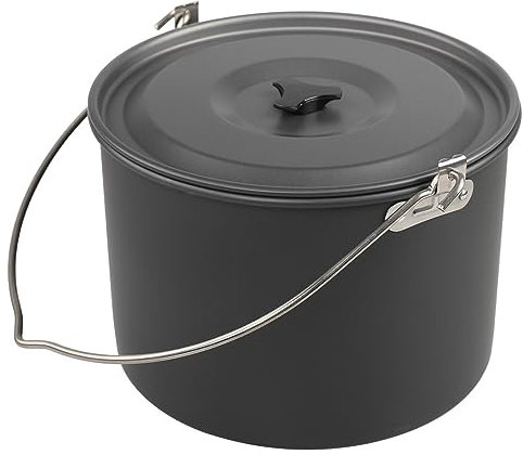 Lixada Portable Camping Hanging Pot 8L Cooking Pot Outdoor Cookware for Camping Hiking Fishing