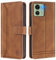 GoodcAcy Coque pour Motorola Edge 40 Neo Coque, Etui Protection Housse Premium en Cuir PU,Pochette Fermeture Magnétique,Flip Case Compatible avec Motorola Edge 40 Neo (Brun)