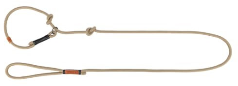 TRIXIE Hundeleine BE Nordic Retrieverleine S–M, 1,70 m Stuffenlos verstellbar in Sand/schwarz - Hundeleine mit Zugstopp ideal als Trainingsleine - für kleine bis mittelgroße Hunde - 17244