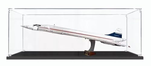 Caikbms Acryl Modellbox Kompatibel Mit Lego 10318 Concorde Flugzeug Bausteinmodell, Staubdichte Transparente Vitrine (Modell Nicht Im Lieferumfang Enthalten) B,3mm