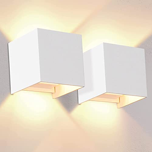 CLAR - Aplique LED Exterior Pared Blanco 12W CCT (Pack 2)