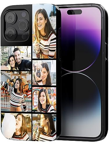 Easycosy zweischichtige personalisierte Handyhülle für iPhone 17 16 15 14 13 12 11 Pro/Max/Mini XR X Xs Max- Foto Geschenke selbst gestalten mit Foto & Text- Stoßfeste Kratzfeste weiche TPU Hülle