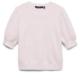 VMDOFFY GA NOOS 2/4 O-Neck Pullover, Pink-a-Boo/Detail: Melange, L