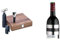 WMF Baric Sommelier Weinset 3-teilig, Korkenzieher & Clever&More Clip-Weinthermometer analog, Cromargan Edelstahl, Schnelle Kontrolle, Thermometer für Rotwein Weißwein Rosé Sekt Champagner